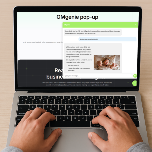 OMgenie in een pop-up